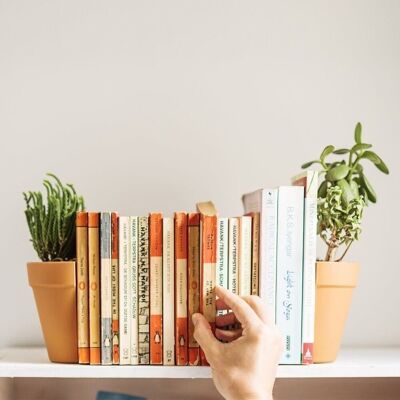 PLANT POT BOOKENDS