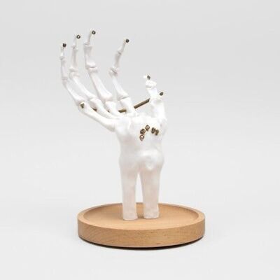 White Hand Skeleton Jewellery Tidy