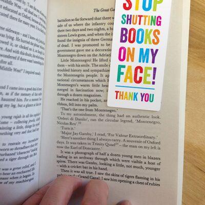 Shut On My Face Funny Magnetic Bookmark