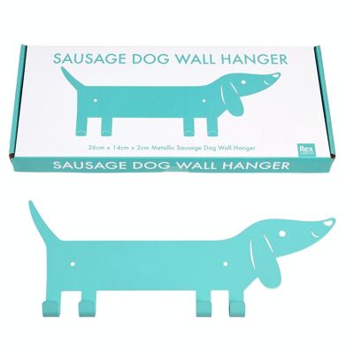Wandhalter aus Metall - Sausage Dog