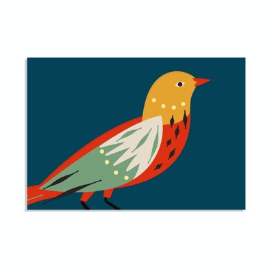 Carte de voeux - Oiseau à motifs