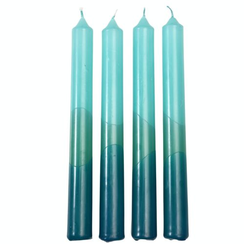 Dip dye candles (set of 4) - Blue