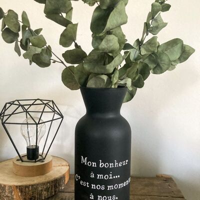 Vase message bonheur