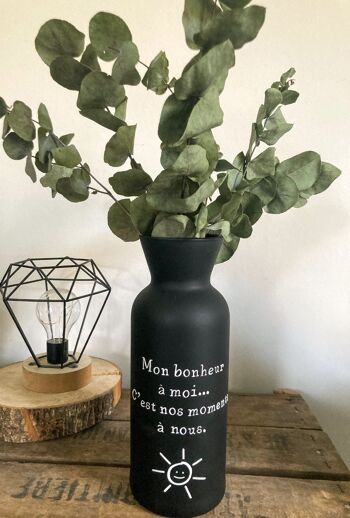 Vase message bonheur 1