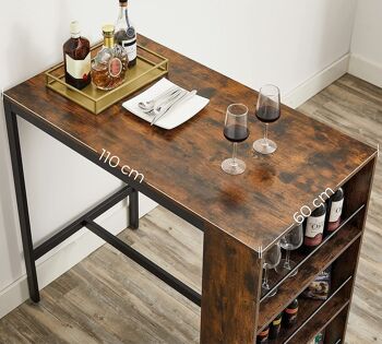 Design industriel bartafel met planken 6