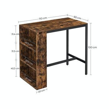 Design industriel bartafel met planken 8