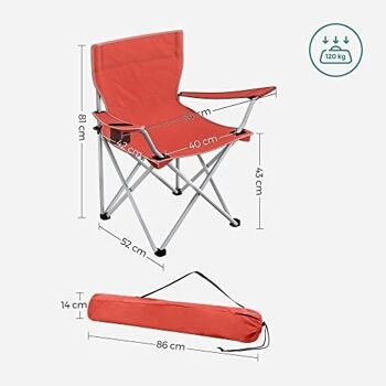Opvouwbare campingstoelen set van 2 6