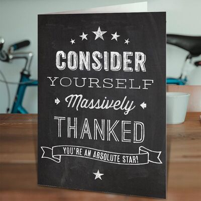 Massively Thanked Funny Thank You Card
