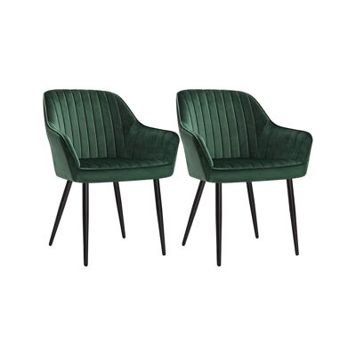 Eetkamerstoelen set van 2 verde-nero