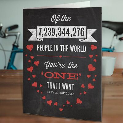 You're The One That I Want Funny Valentines Card