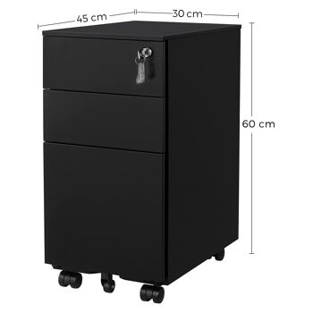 Mobiele Container met wielen en zwart slot 10