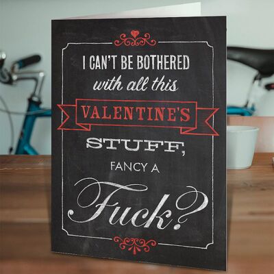 Can't Be Bothered Funny Valentines Card