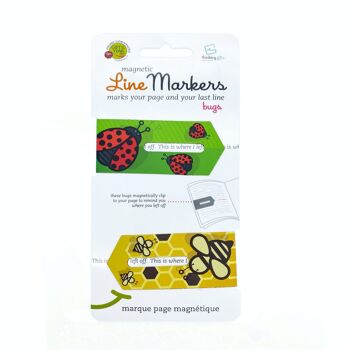 Linemarkers Ensemble de 2 signets magnétiques / Marqueur de page - Divers modèles 8