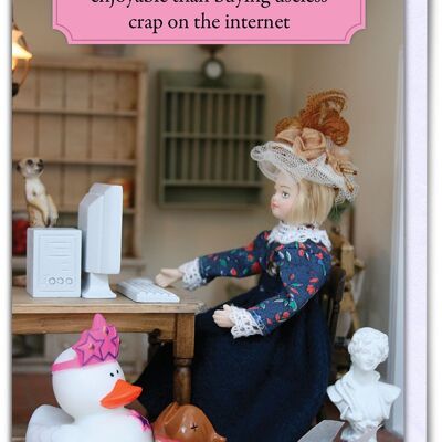 Useless Crap On The Internet Funny Birthday Card