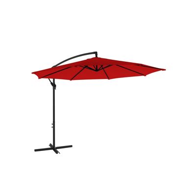 Parasol vrijdragende parasol Ø 300 cm rouge