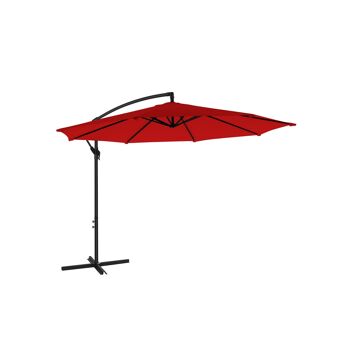 Parasol vrijdragende parasol Ø 300 cm rouge 1