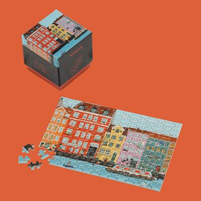 Mini puzzle Nyhavn 150 pièces - paquet de 12