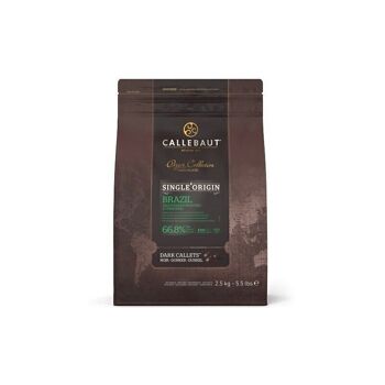 CALLEBAUT - Brazil (cacao 66,8%) Amertume très intense et parfum acidulé de cacao. Saveurs fruitées de banane verte, rehaussées de notes fumées. 1