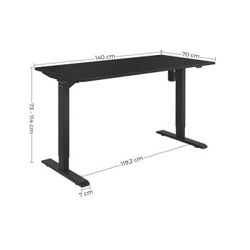 In hoogte verstelbaar bureau zwart 7