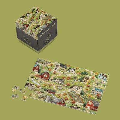 Folks on the Hill 150 pcs mini jigsaw puzzle - 12 pack