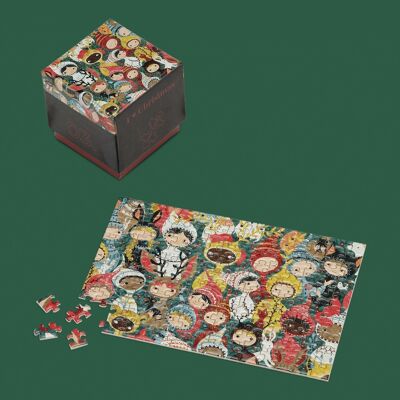Amo la Navidad 150 piezas mini rompecabezas - paquete de 12