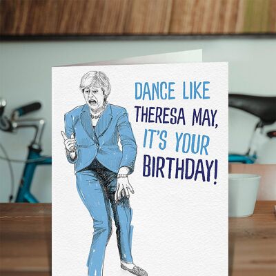 Dance Like Theresa Funny Birthday Card