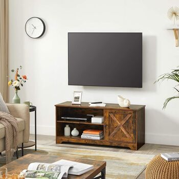 Homestorecity tv-meubel met planken - rustieke landelijke stijl - bruin 3