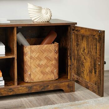Homestorecity tv-meubel met planken - rustieke landelijke stijl - bruin 5