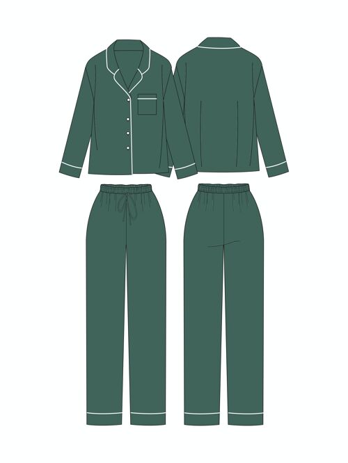 Bamboo Pyjama Set in Green