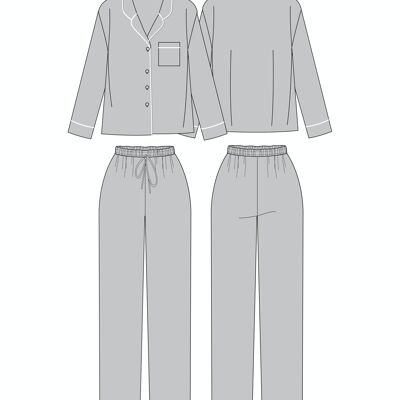 Bamboo Pyjama Set in Grey Marl