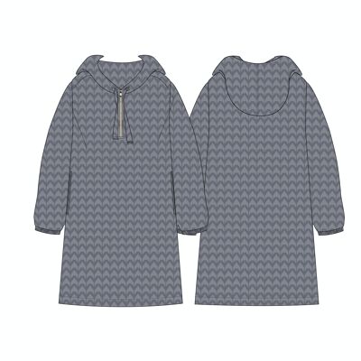 Cozy Chevron Snoody en Shale Grey