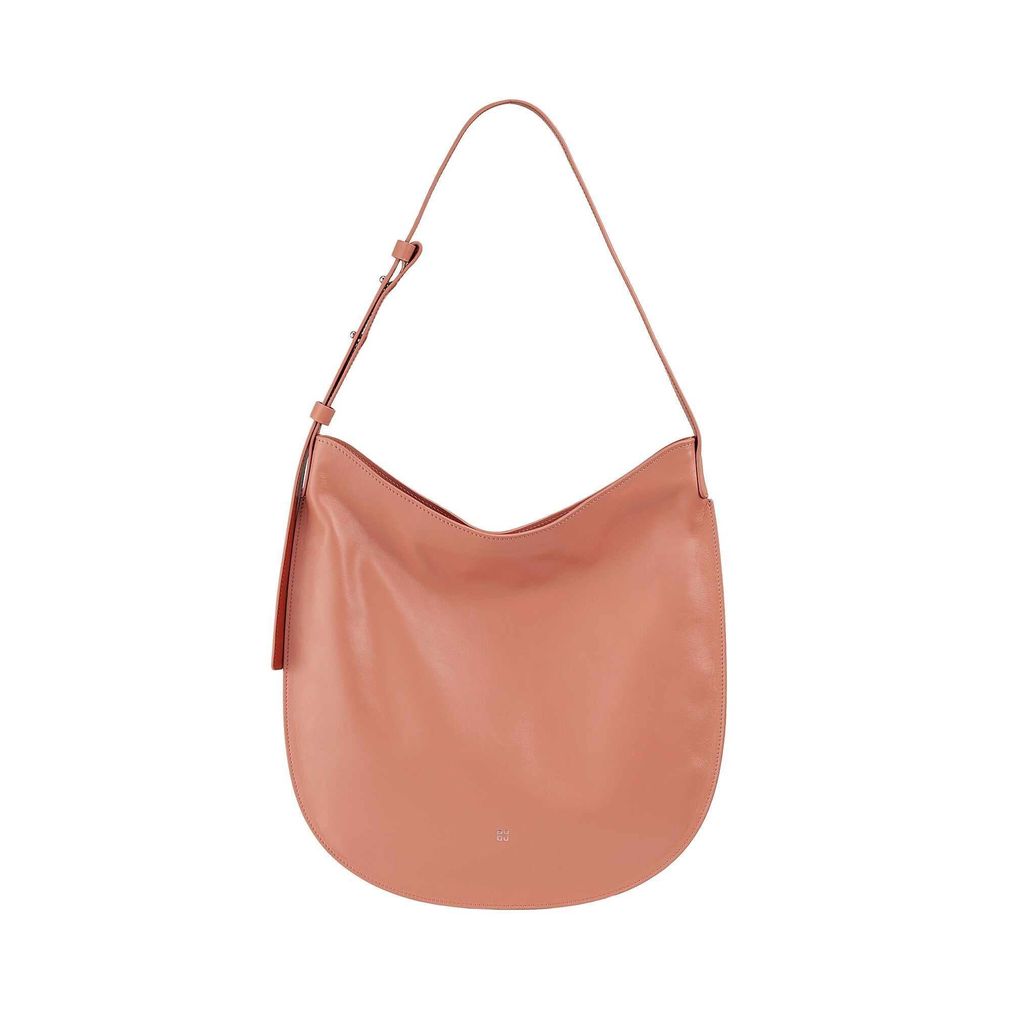 DUDU Borsa hobo in pelle da donna con cerniera rosa fenicottero