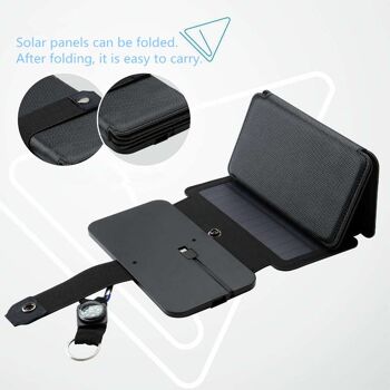 Chargeur de panneau solaire pliant extérieur Portable 5V 2.1A dispositifs de sortie USB Camp randonnée sac à dos alimentation de voyage pour Smartphones 3