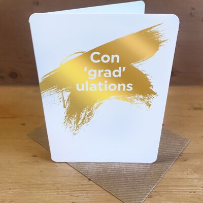 Con Grad Ulations Funny Graduation/Congrats Exams Small Card