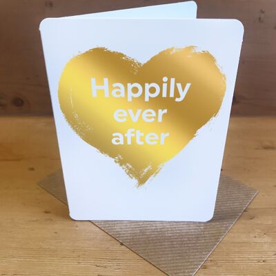 Happily Ever After Funny Wedding Small Card