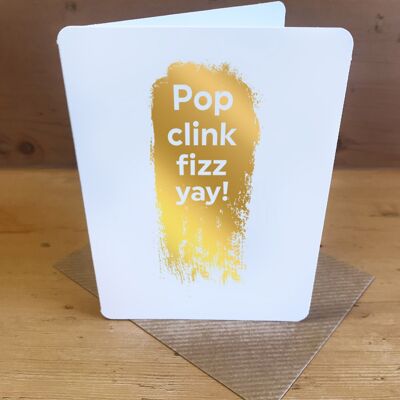 Pop Clink Fizz Birthday Small Card
