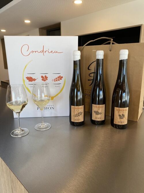 Vin Blanc - Coffret de 3 nouvelles cuvées de Condrieu « Chêne, Châtaignier, Acacia »