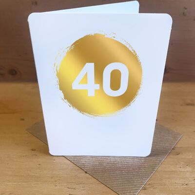 40th Age Birthday Small Card