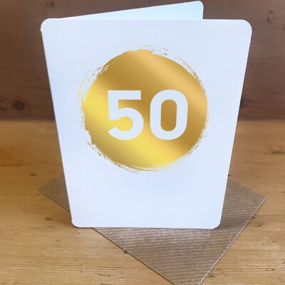 50th Age Birthday Small Card