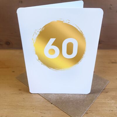 60th Age Birthday Small Card