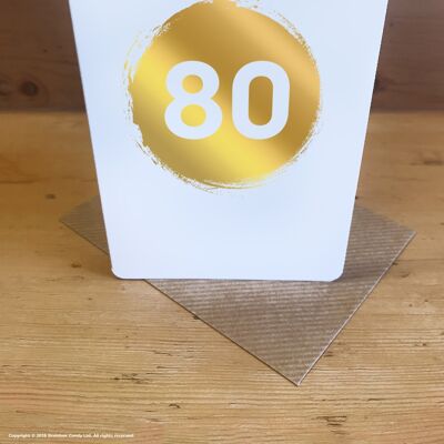 80th Age Birthday Small Card
