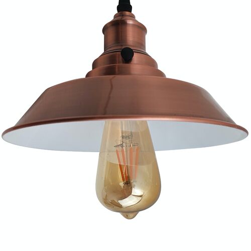 Vintage Industrial Metal Ceiling Pendant Lamp Copper Shade Modern Retro Style~2541