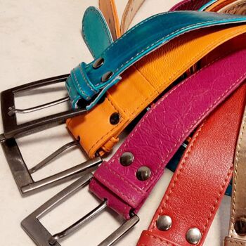 CEINTURE FEMME ceinture cuir souple couleur ou imprimé. 2