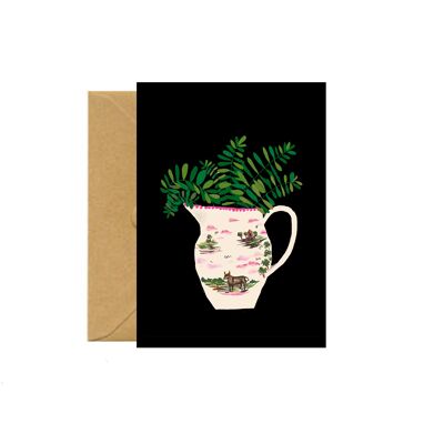 Creamware Jug & Ferns Greeting Cards