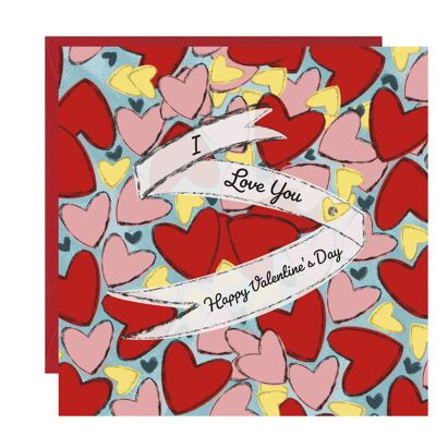 Tarjeta del corazón del amor del día de tarjeta del día de San Valentín