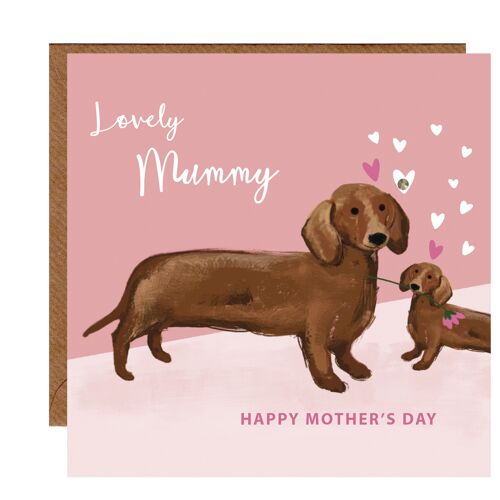 Mummy Sausage Dog Card