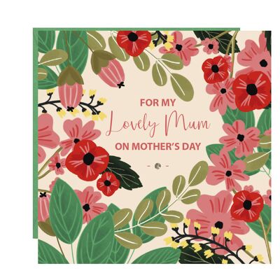 Mamá encantadora en la tarjeta del día de la madre