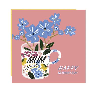 Carte florale pour la fête des mères
