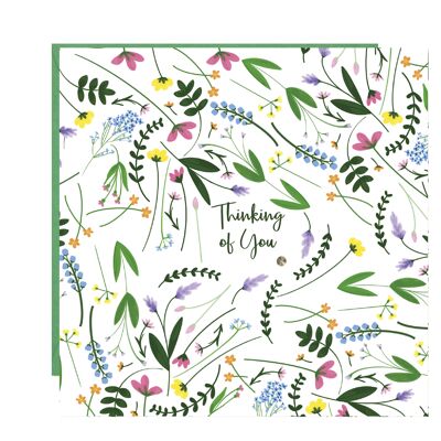 Thinking of You Wild Flowers Card