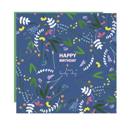 Alles Gute zum Geburtstag wilde Blumen-Karte